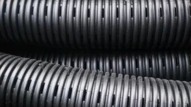 Corrugated fiber drain pipe